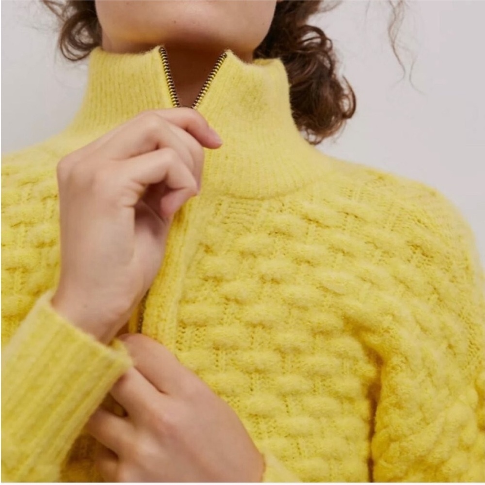 Maeve by Anthropologie Textured Chunky Knit Cropped Sweater Jacket - Picture 6 of 16